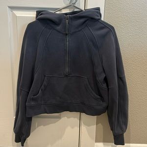 Iron Blue Lululemon Oversized Half Zip Scuba Hoodie